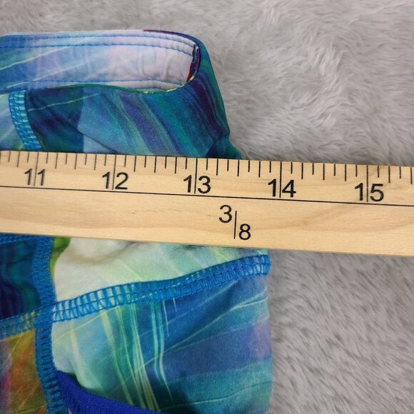 ATHLETA Womens Small Rainbow Colorful Side Pocket Cropped Workout Leggings J8 - Picture 5 of 7